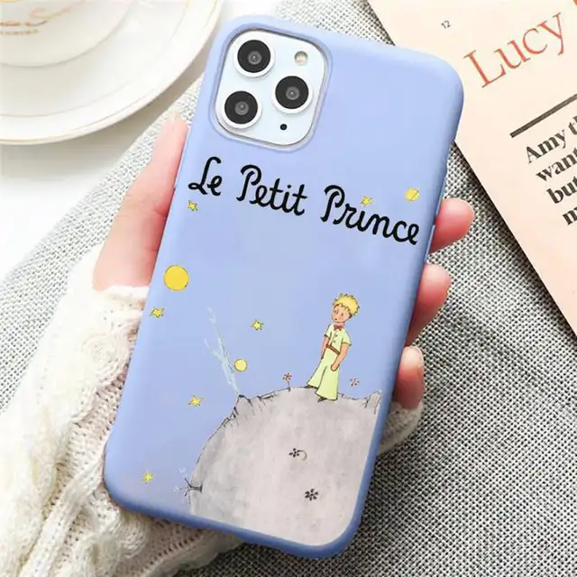 Cartoon Little Prince Phone Case Candy Color Blue for iPhone 11 12 pro XS MAX 8 7 6 6S Plus X 5S SE 2020 XR a4
