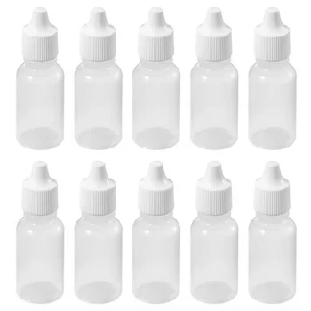 

10pc 30/50/100ML Eye Liquid Empty Squeezable Dropper Bottles Sample Drop Refillable Bottle Travel Plastic Travel Container