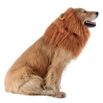 

Funny Dog Lion Mane Dog Costumes Lion Wig with Tail Pets Party Supplies LBShipping