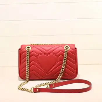

2020 Summer g Women's bag genuine leather one-shoulder messenger chain lovely wave pattern mini bag