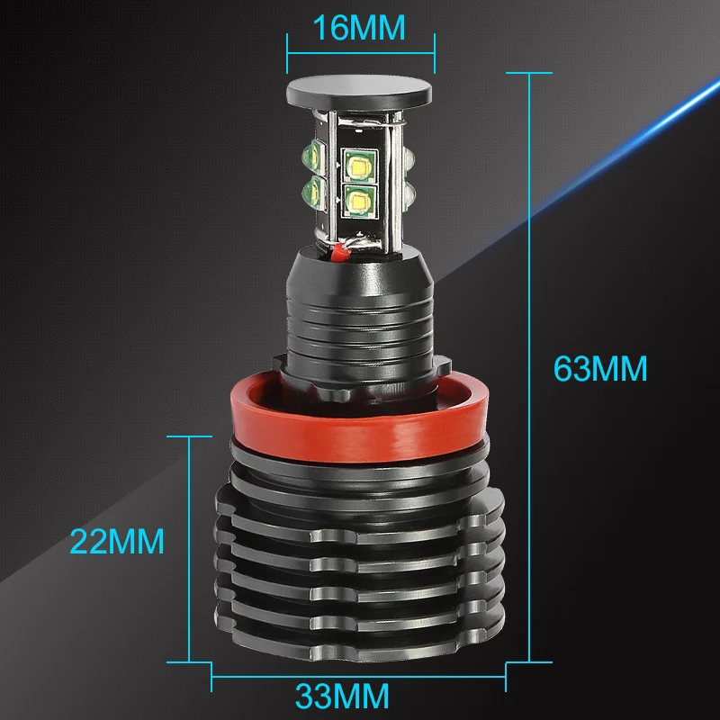 Racbox H8 светодиодный Ангельские глазки E92 Светодиодный Маркер для отличного светодиодный Чипсы 80 Вт для BMW E90 X5 E71 X6 E82 M3 E60 E70 фары для автомобиля без ошибки