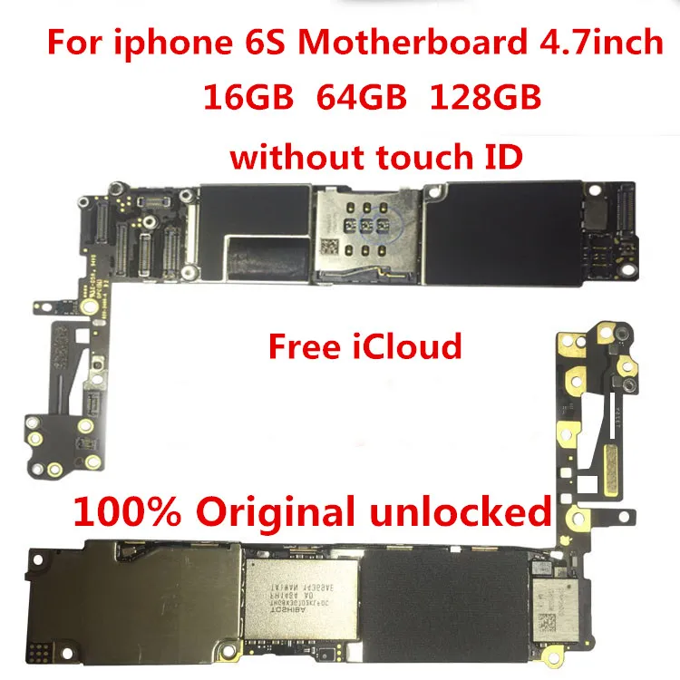 Latest Product  For iPhone 6S 16GB Motherboard100% Original unlocked for iphone 6S Logic boards without Touch ID 16 