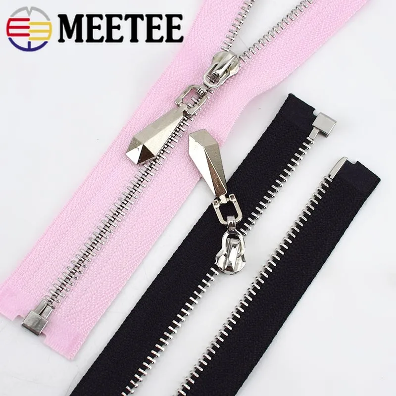Meetee 2 шт 20 см закрытые 40/70 см открывающиеся 3# Металлические молнии с автоматическим замком на молнии Декор на молнии DIY сумки одежда обувь Швейные аксессуары