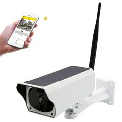 Солнечная Беспроводная ip-камера 1080P HD WiFi Водонепроницаемая IP67 цилиндрическая камера видеонаблюдения ИК ночного видения CCTV уличная