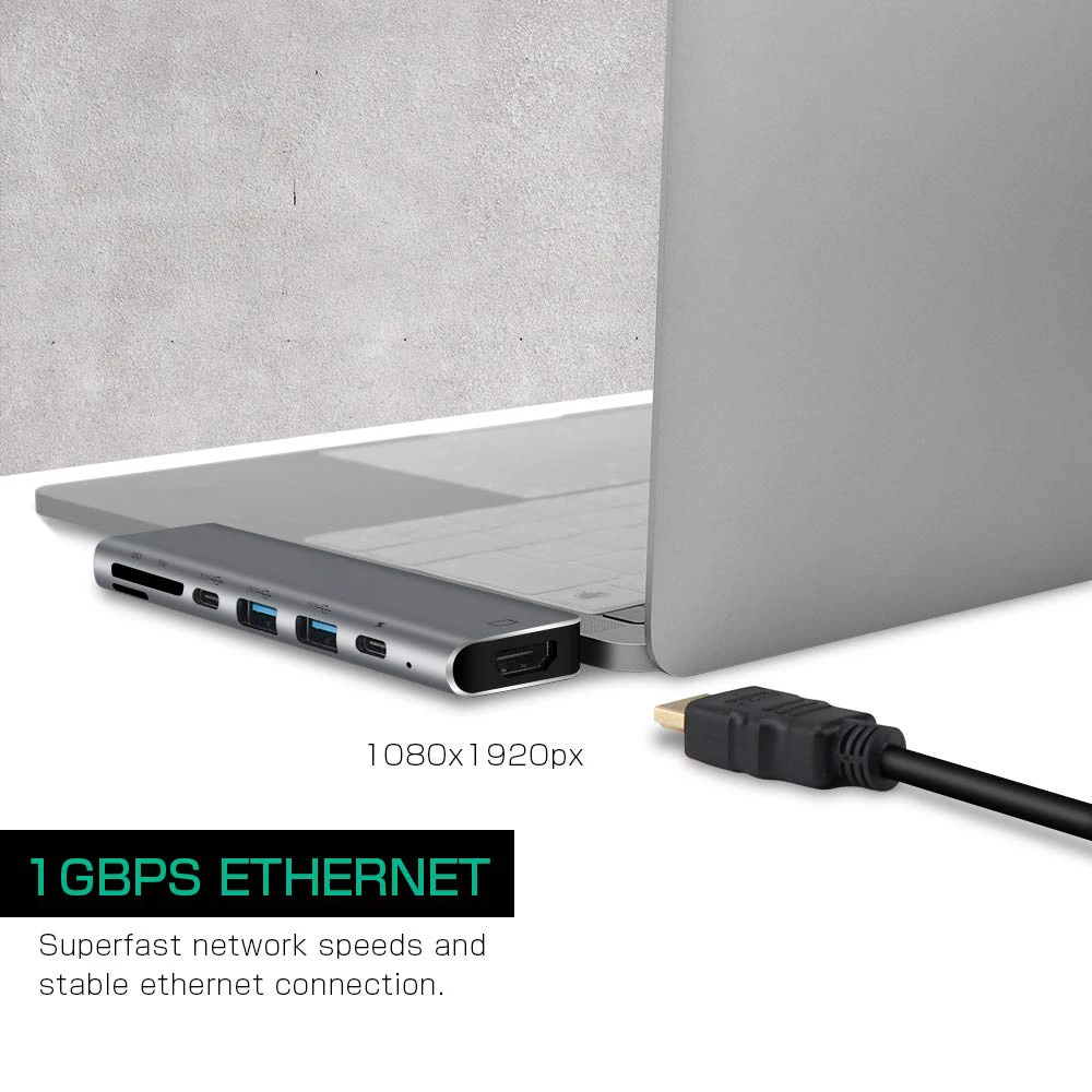 Высокоскоростной USB3.0 USB C type-c концентратор SD/TF кард-ридер концентратор MacBook Pro/Air/Turn HDMI/TF/SD док-станция концентратор
