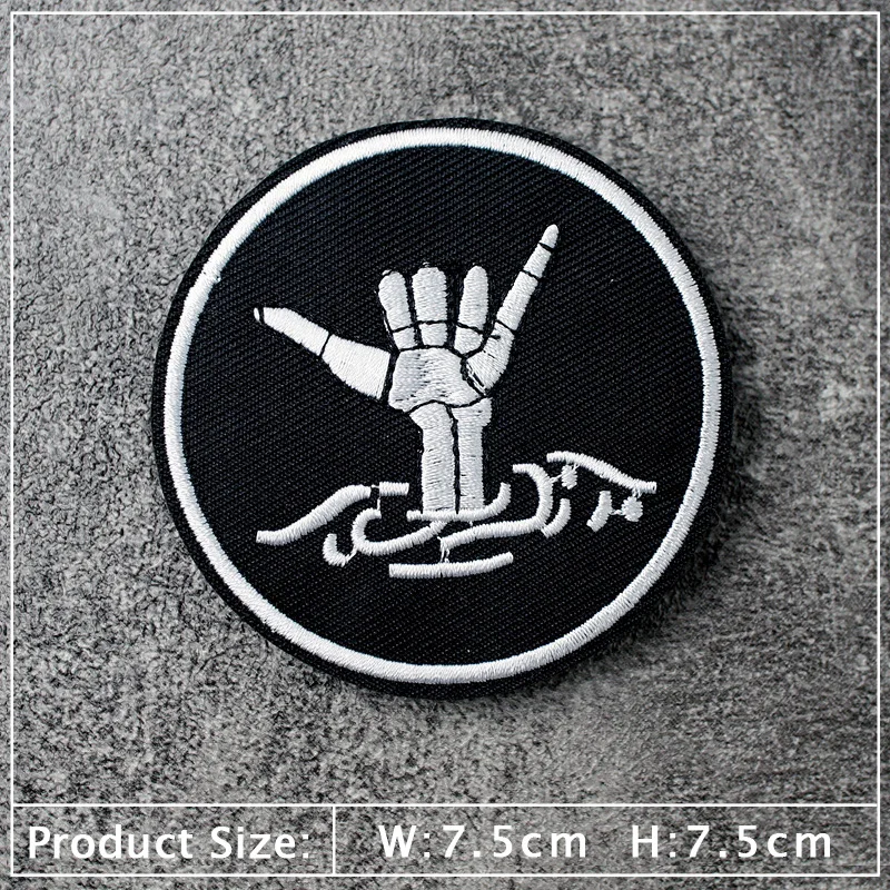 Band Patches Embroidery Applique Clothes Ironing Sewing Supplies Decorative Badges ROCK MUSIC