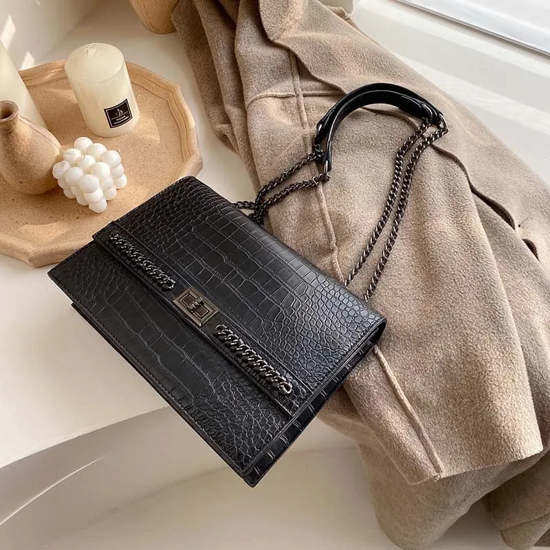 Bolsa Mujer, сумки для женщин, роскошные сумки, женские сумки, дизайнерские, крокодиловый узор, кожа, сумка через плечо, сумка-мессенджер