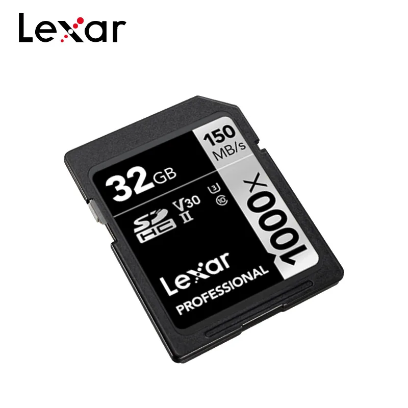 Оригинальная Lexar SD карта 1000x 32 Гб U3 UHS-II, высокая скорость 150 МБ/с./с, класс 10 V30, флеш-карта памяти для 3D 4K HD видео