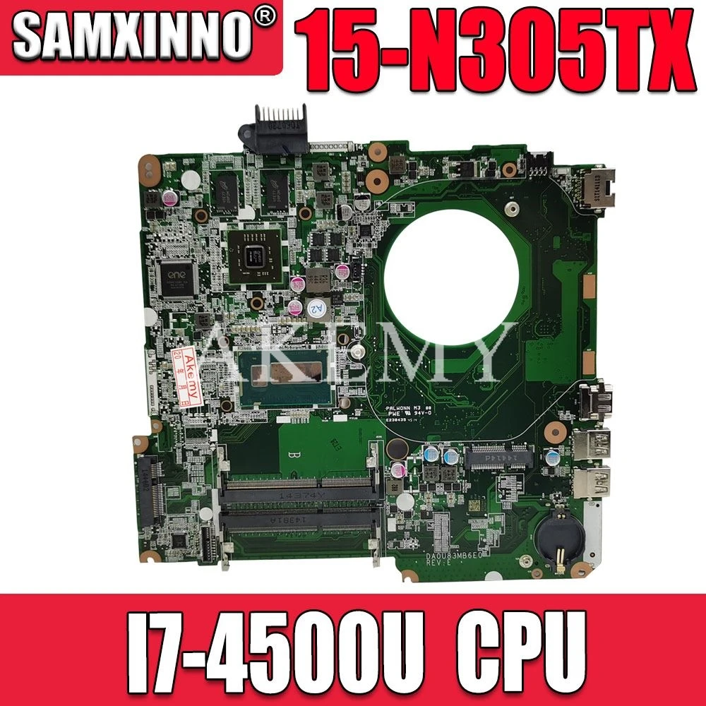 Материнская плата для ноутбука For HP 15-N 15-N305TX DA0U83MB6E0 737986-001 737986-501 с I7-4500U full tesed |