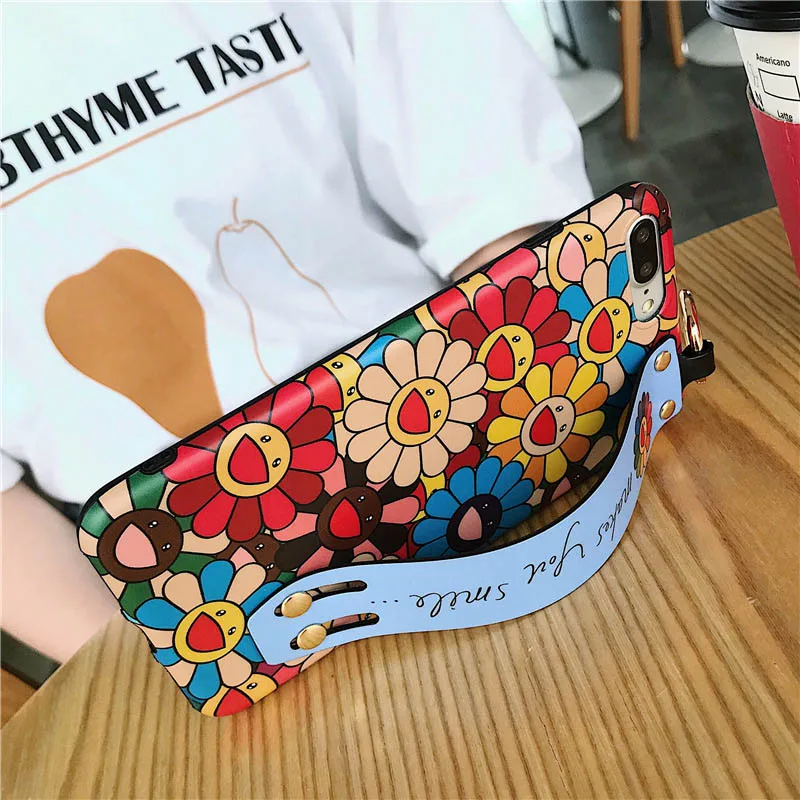  Phone Couple Case Luxury with Wrist Strap Holder Case Cover for iPhone