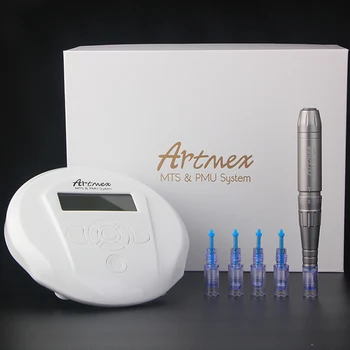 

Permanent Makeup Eyebrow Tattoo machine With Digital Control Panel Micropigmentation Device Eye Brow Lip Rotary Pen Artmex V6