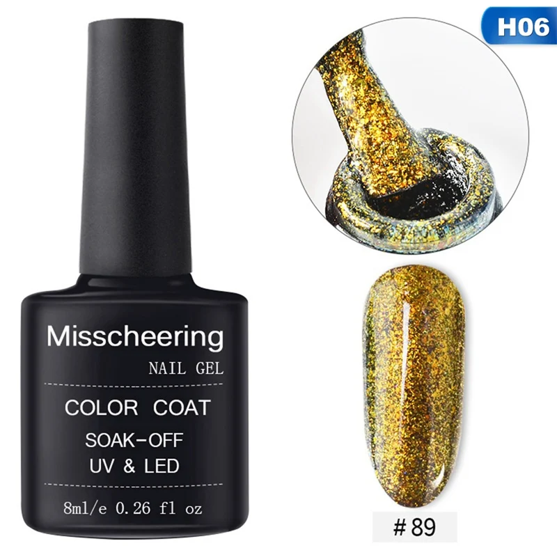 06 Chameleon Nail Polish 6ml Starry Sky Glitter Nail Art Varnish Black Base Color Needed - Цвет: 06
