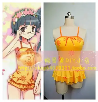 Anime Toaru Kagaku no Railgun T Majutsu Index Uiharu kazari Cosplay Bikini Custom Swimsuit Wig For Women Girls | Тематическая