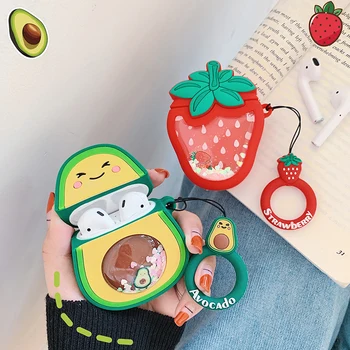 

Quicksand fruit Wireless Bluetooth Earphone Case For AirPods Silicone Headphones Cases For Airpods 1 2 Protective Cover