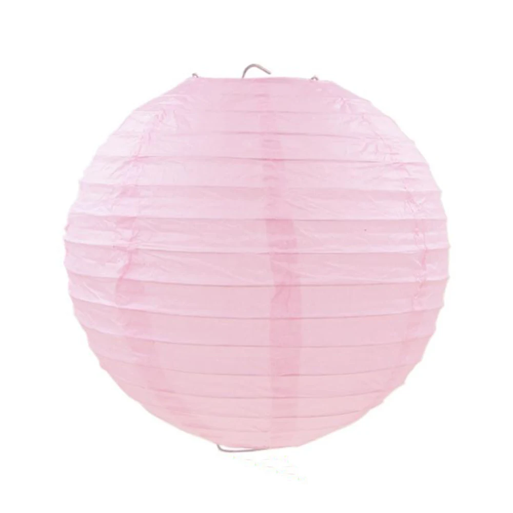 Light pink 4/6/8/10/12/14/16 дюймовый Круглый Китайский Бумага фонари украшения для свадьбы и дня рождения, подарок, ремесло, сделай сам, светильник, подвешенная шаровая вечерние поставки - Цвет: Light pink