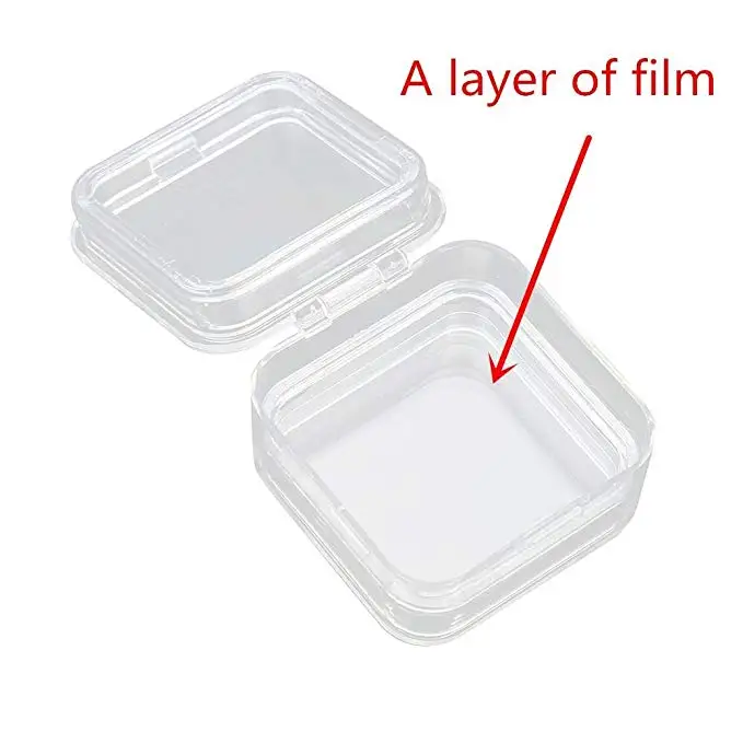 50pcs a Pack Dental Boxes,Plastic Clear Dental Crown Box High Quality