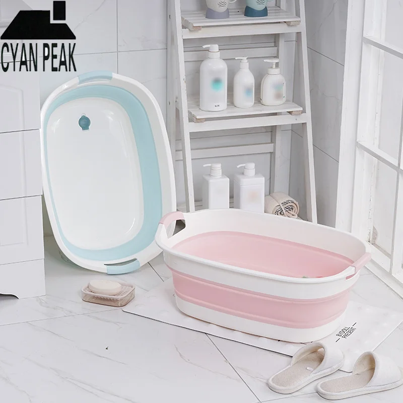 

Portable Baby Bath Tub Non-Slip Foldable Bathtub Newborn Folding Pet Bathtub Bathroom Accessories Folding Bathtub Storage Tub