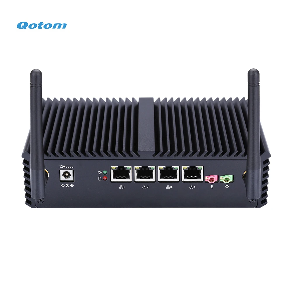 Qotom мини компьютер Core i3 i5 процессор 4 Gigabit NIC pfsense Linux Mini PC|Мини ПК| |