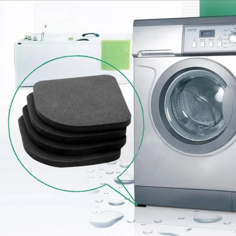 4pcs Black Rubber washing machine foot anti vibration pad Non-slip Refrigerator furniture chair bumper feet mats floor protector