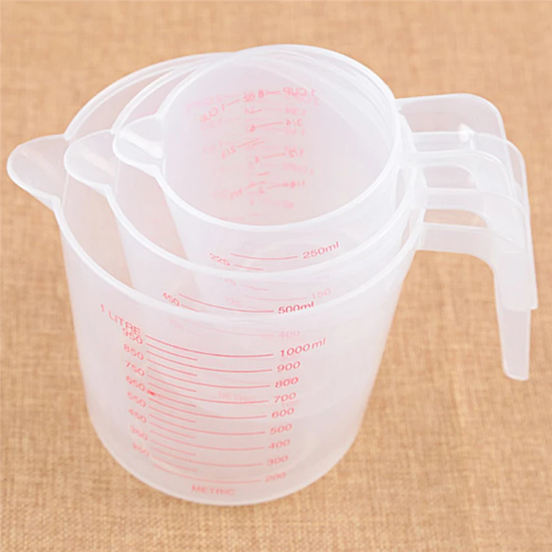 Tip Mouth Plastic Measuring Jug Cup Graduated Surface Cooking Kitchen Bakery Bakeware Liquid Measure Container Baking Tools