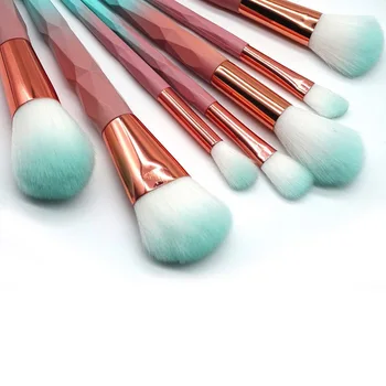 

Unicorn Diamond Makeup Brushes Set Green Macarons Color Facial Foundation Cosmetic Makeup Brush Kit