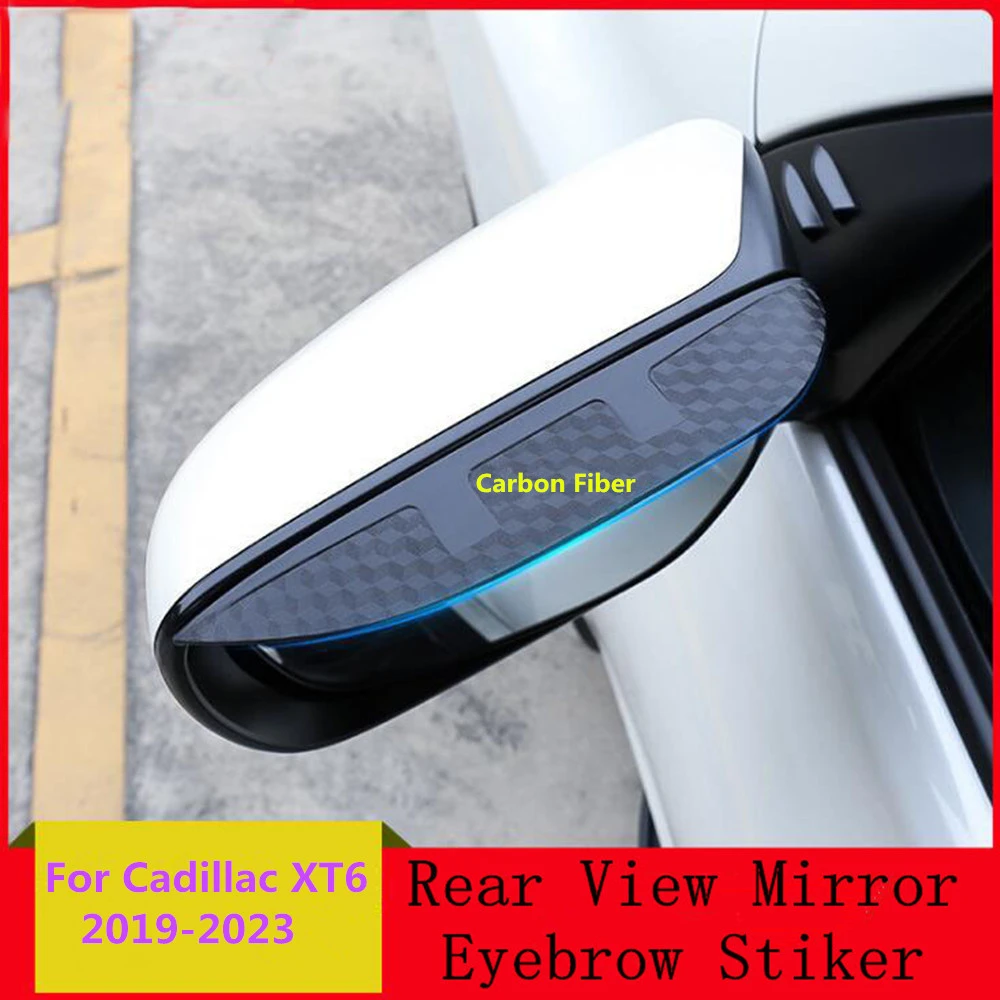 2023 Cadillac Xt6 Accessories For Cadillac Xt6 2019 2023 Carbon Fiber Rear Side View Mirror Visor Cover Stick Trim Shield Eyebrow Accessories Rain Sun Auto Car Stickers Aliexpress