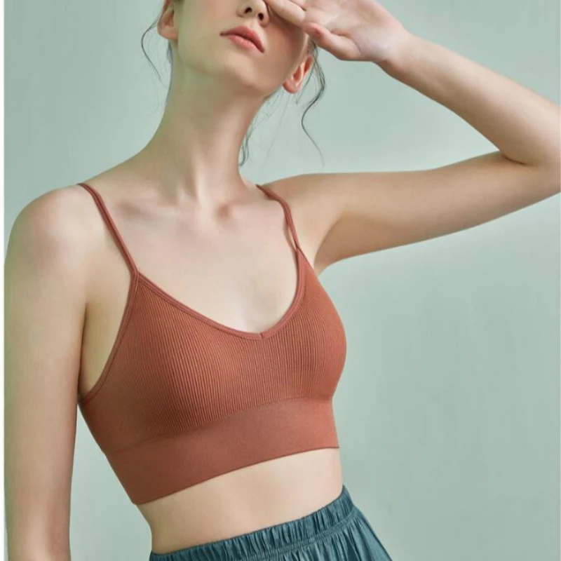 Сексуальный спортивный бюстгальтер с u образной спинкой открытой спиной для