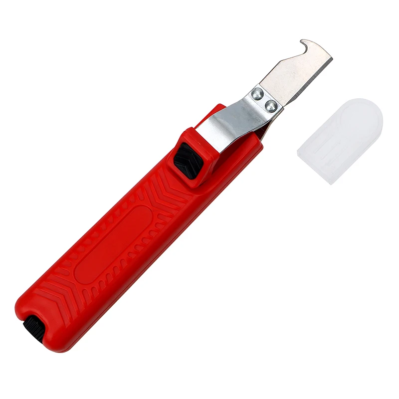

Portable Cable Wire Stripper Knife Adjustable Rubber Handle Cable Stripper Insulation Stripper Stripping Cutter with Hook Blade