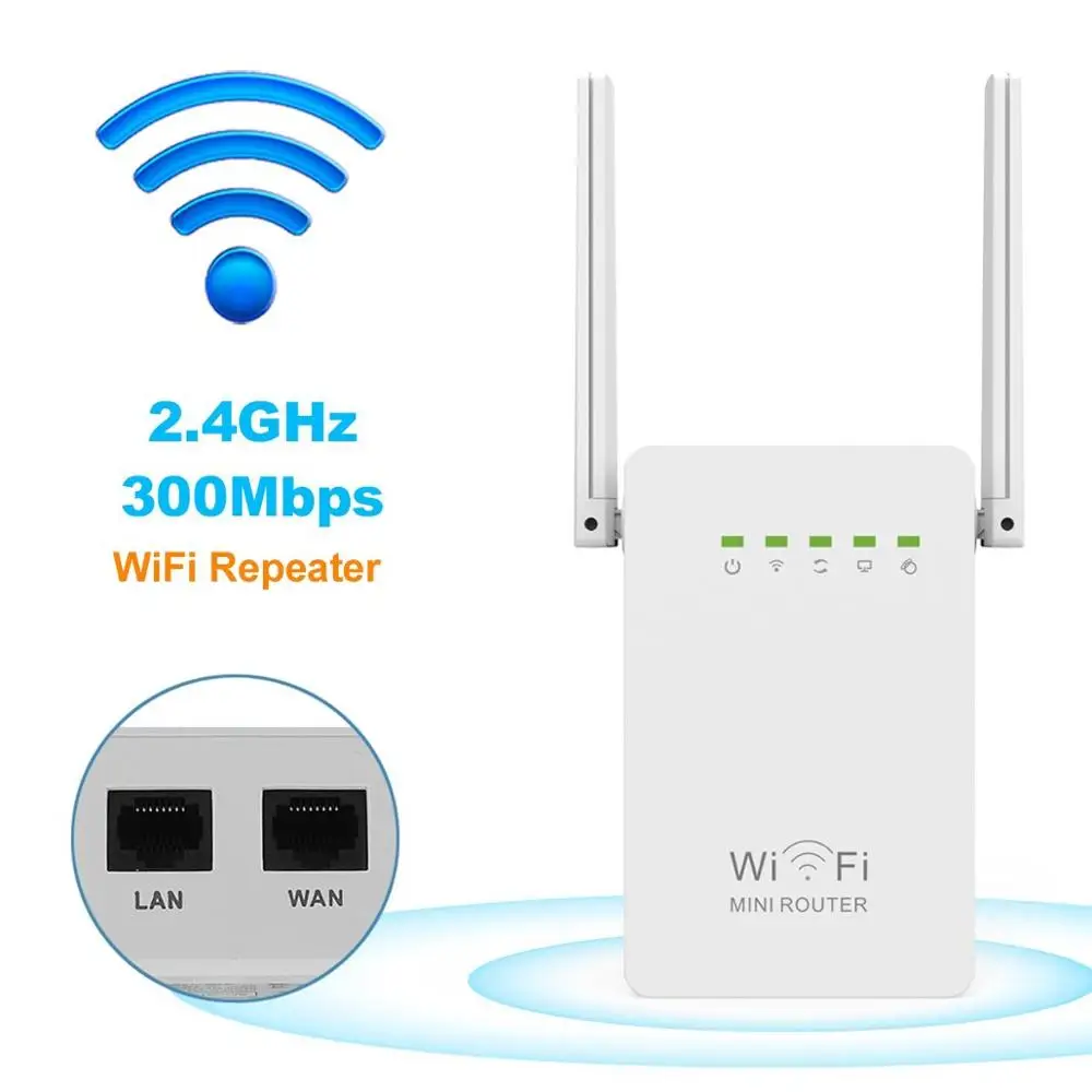 Мини маршрутизатор 300 Мбит/с Wi Fi ретранслятор сетевой расширитель диапазона