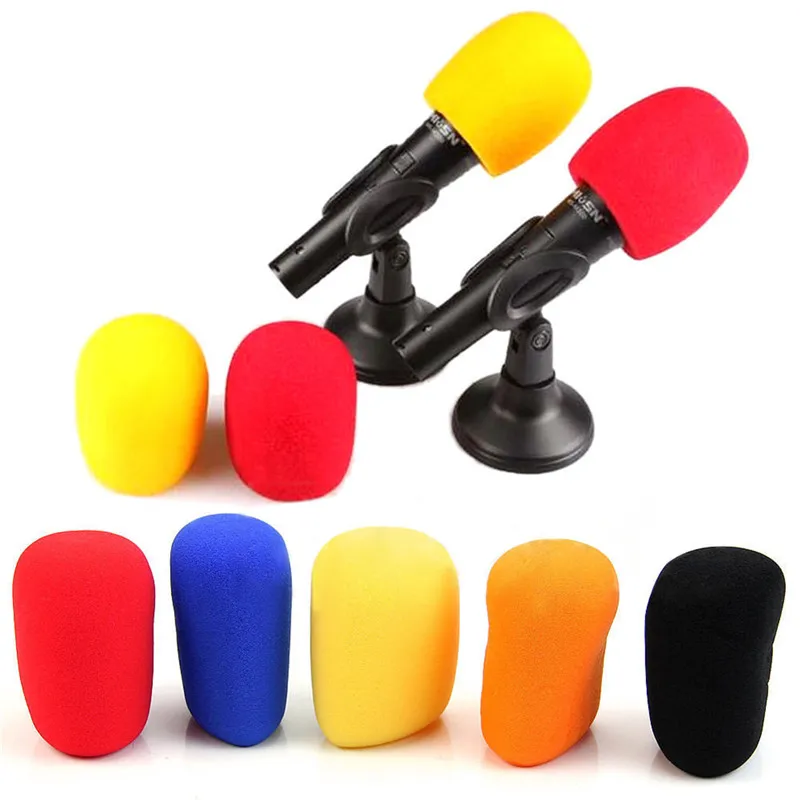2pcs/lot Handheld Microphone Foam Mic Cover Professional Studio WindScreen Protective Grill Shield Soft Sponge Microphone Cap