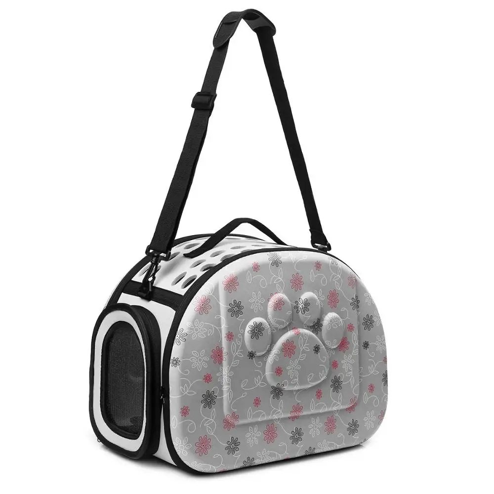 Сумка для домашних животных на открытом воздухе Портативный Pet дышащая сумка через плечо сумки из натуральной кожи пространство EVA, кошки, собаки, рюкзак, складная коляска для путешествий, сумка на плечо, кошки, собаки - Цвет: Gray