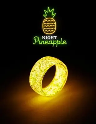Световой флуоресцентный светящийся Скелет Обручение обручальное кольцо Для мужчин Нержавеющая сталь палец кольца для мужчин и женщин Etsy - Цвет основного камня: Glowing Yellow
