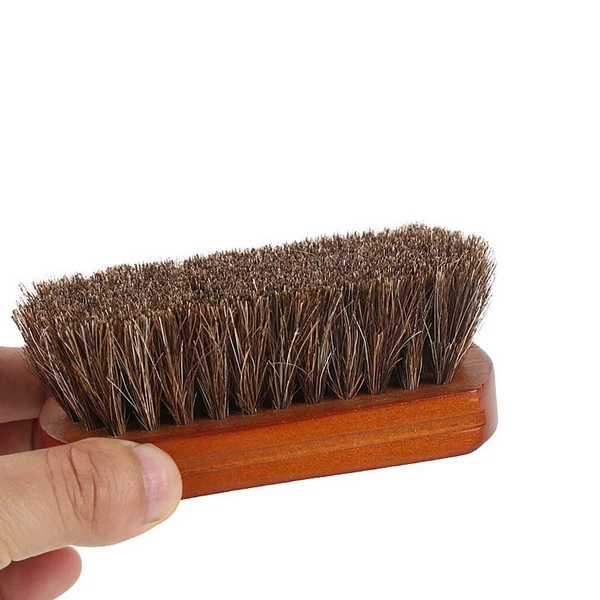 by dhl 50pcs Wood Handle Natural Horse Hair Mustache Beard Brush Facial