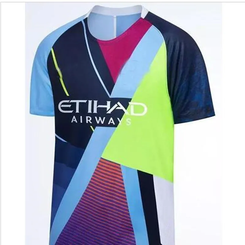 Новинка, Футбольная Футболка для взрослых в Манчестерском стиле, JESUS DE BRUYNE KUN AGUERO MAHREZ G. JESUS SANE SILVA/1920, футбольная рубашка - Цвет: shirt