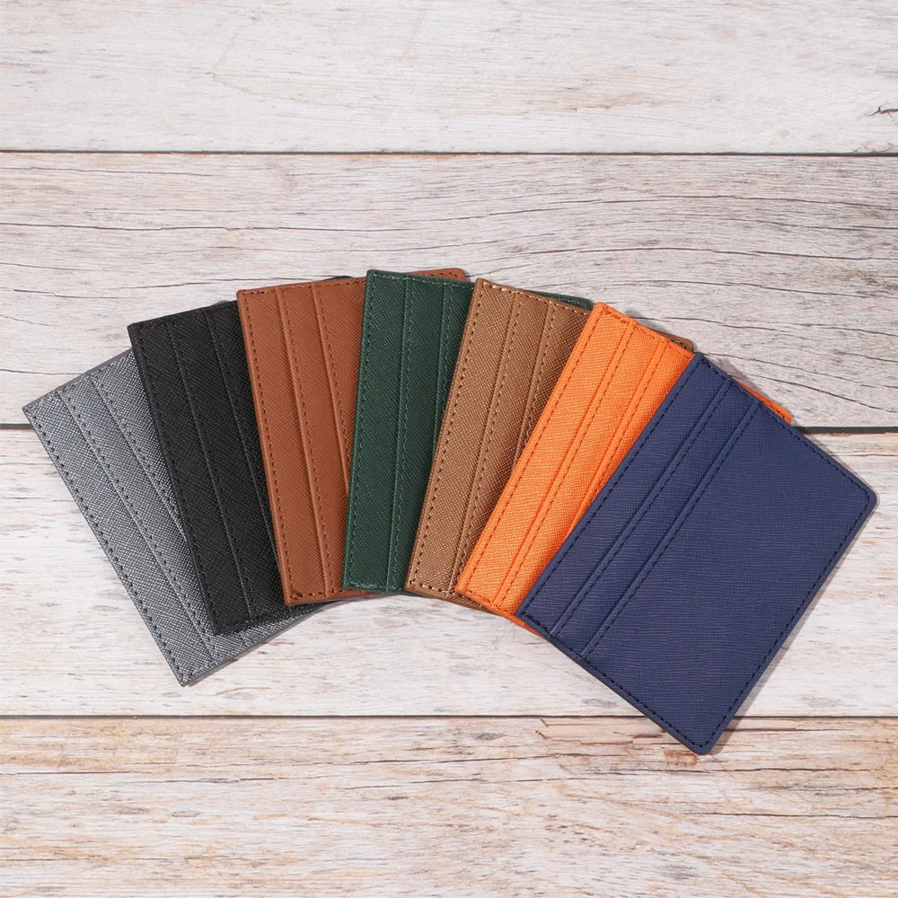 Men's Leather ID Credit Card Holder Wallet Coin Purse Slim Money Pocket Case Multi-card Position
