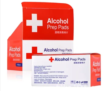 

200pcs / lot Alcohol Prep Swap Wet Pad Wipe Antiseptic Skin Cleaning Jewelry Care Mobile Phone Crystals Clean Tool Alcohol Pads