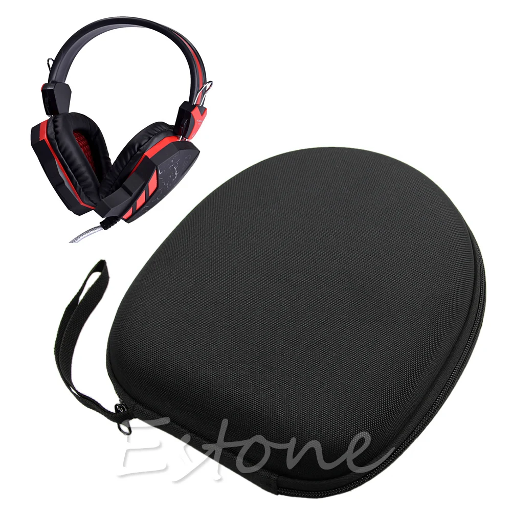 

Portable Protective Zip Up Hard Shell Case bag For Large Headphone Headset