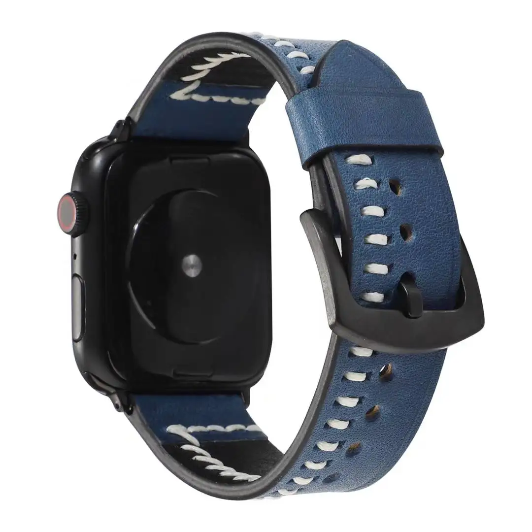 Ремешок из натуральной кожи для Apple watch series 4, 5, 40 мм, 44 мм, ремешок из семи строк, кожаный ремешок для Iwatch 3, 2, 1, 38 мм, 40 мм