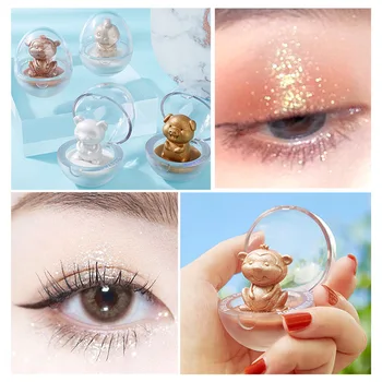 

Online Celebrity Hot Selling Romantic Color Starry Cute Pet Eye Shadow Shimmering Powder Starlight Fine Flash Silky Sense of Tou