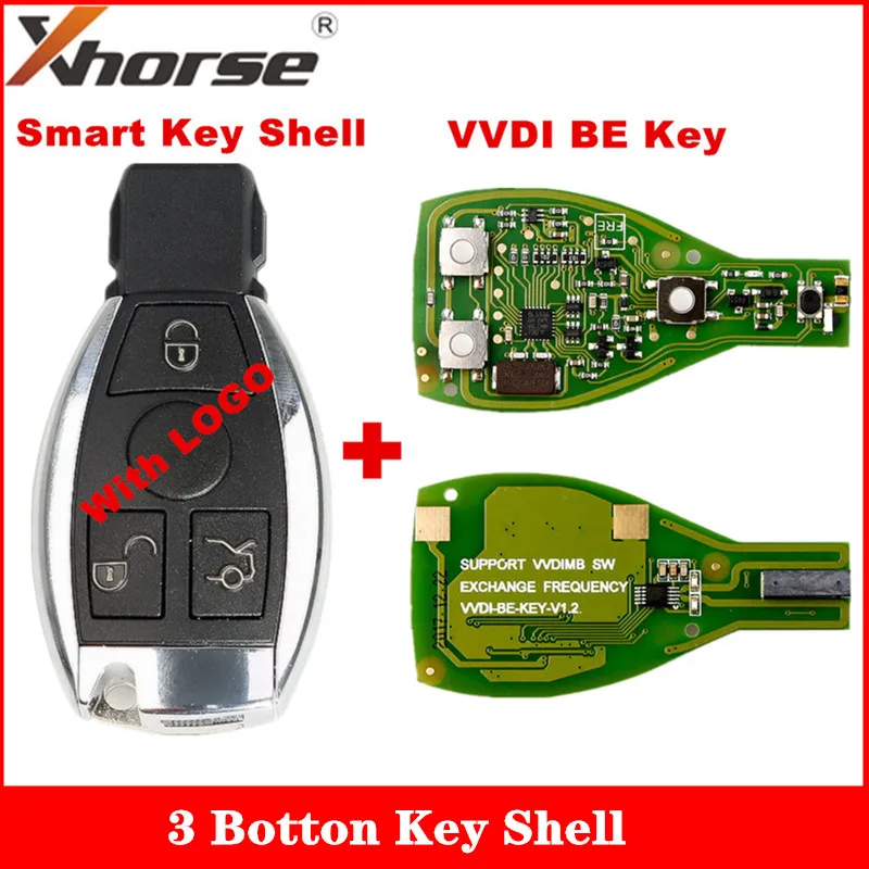 С логотипом Xhorse VVDI BE Key Pro улучшенная версия а для Benz Smart Shell 3 кнопки Mercedes |