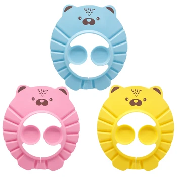 

EVA Baby Children Adjustable Shampoo Hat Earmuffs Shower Cap Earmuffs Wash Hair Hat Baby Shampoo Caps