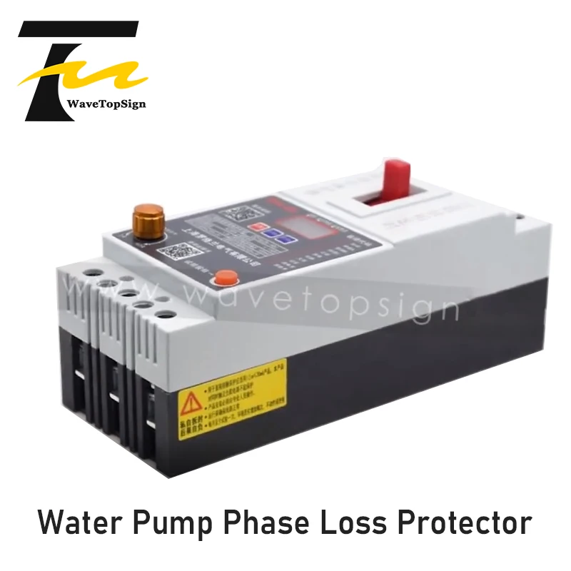 

WaveTopSign Water Pump Phase Loss Protector 3Phase Electric Switch 3P 380V Household Motor Integrated Leakage Protector