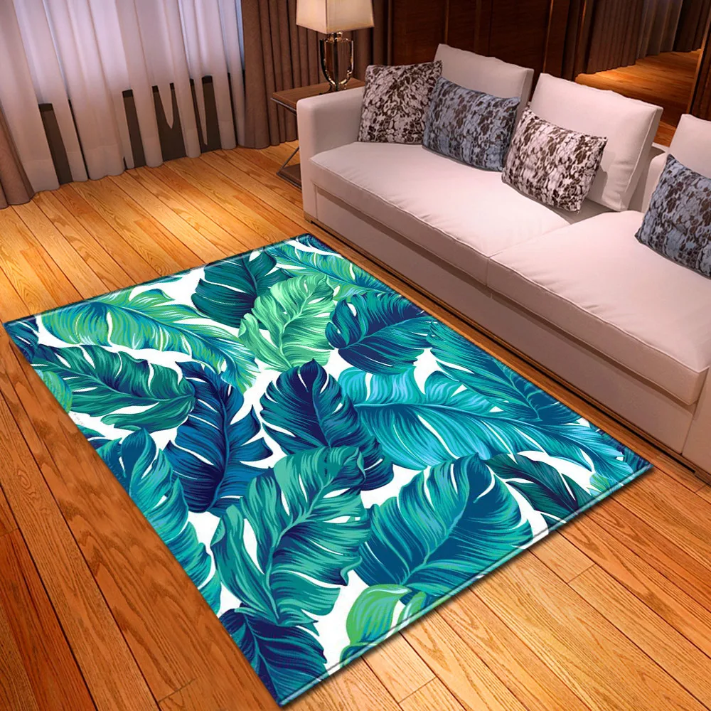 Rainforest Home Decor Carpets Flannel Anti-slip Bedroom Bedside Rug Dining Room Area Rug 3D Palms Leaves Living Room Carpet Rainforest Home Decor Carpets Flannel Anti-slip Bedroom Bedside Rug Dining Room Area Rug 3D Palms Leaves Living Room Carpet
