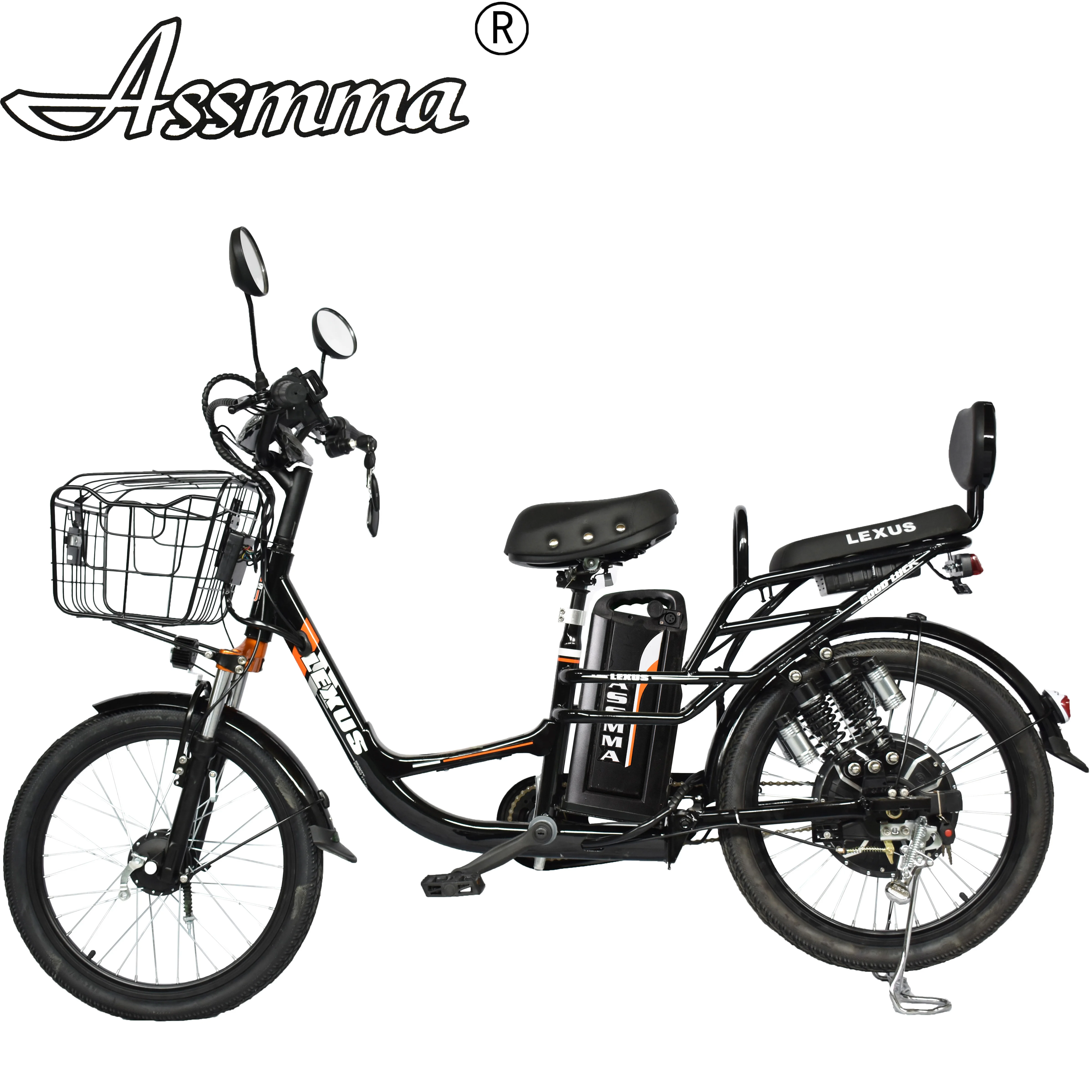 

Electric bike pedal riding or electric power practical mode of transportation 22" 48V 20AH lithium battery 400W brushless motor