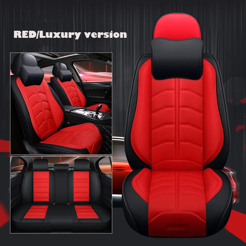 Red Mesh Cloth Car Seat Cover Steering Glove fit Suzuki Splash X-90 Liana SX4 