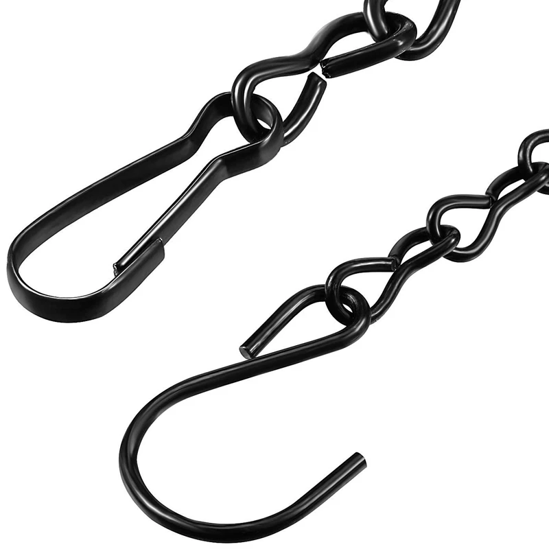 Hanging Chain, 35 Inch, Black, 4-Pack, for Bird Feeders, Planters, Fixtures, Lanterns, Suet Baskets, Wind Chimes and More! Outdo