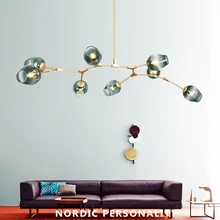 Современный светодиодный светильник люстра E27 стекло блеск Лофт столовая спальня шаровые люстры Кухонные светильники Светильник