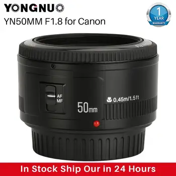 YONGNUO YN50mm YN50 F1.8 EF EOS 50MM MF de la Lente de la cámara para Canon Rebel T6 EOS 700D 750D 800D Mark II IV para teléfono de la Lente de la cámara