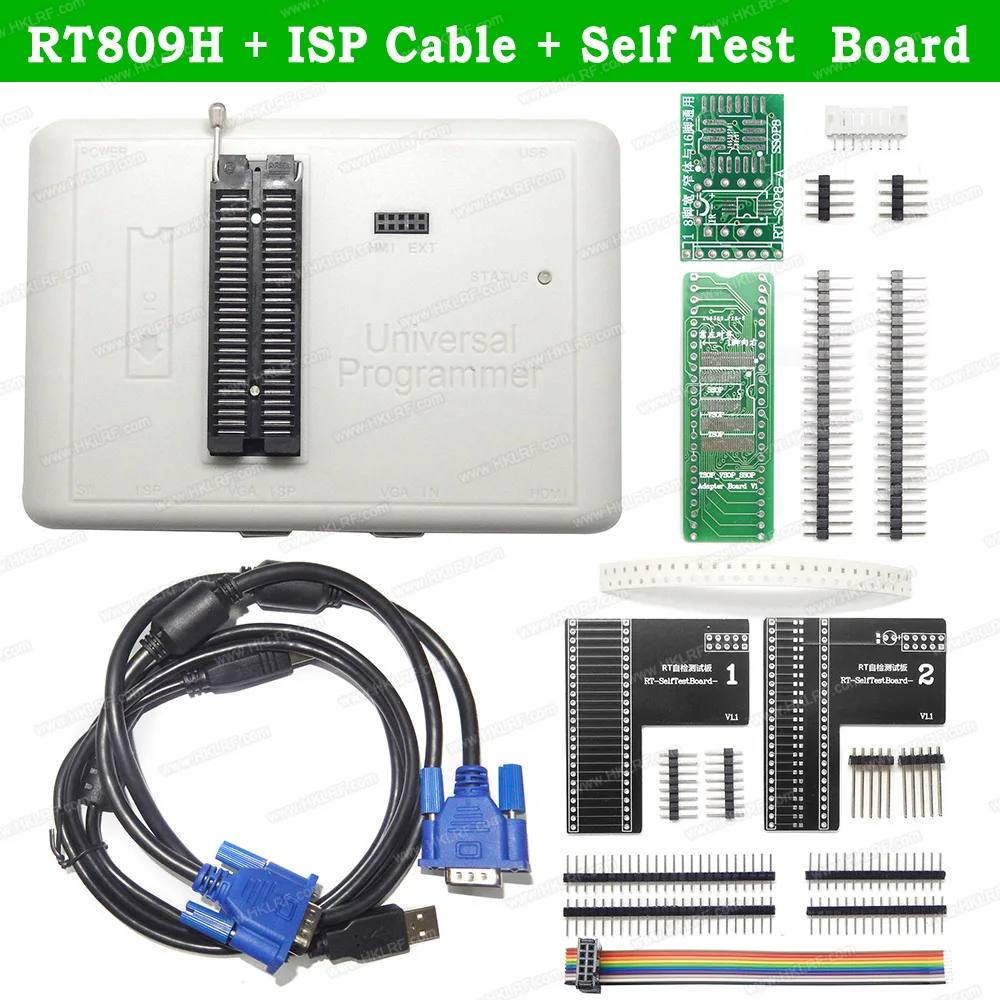 RT809H чрезвычайно EMMC-Nand FLASH универсальный программатор BIOS+ ISP кабель+ самотестируемая плата