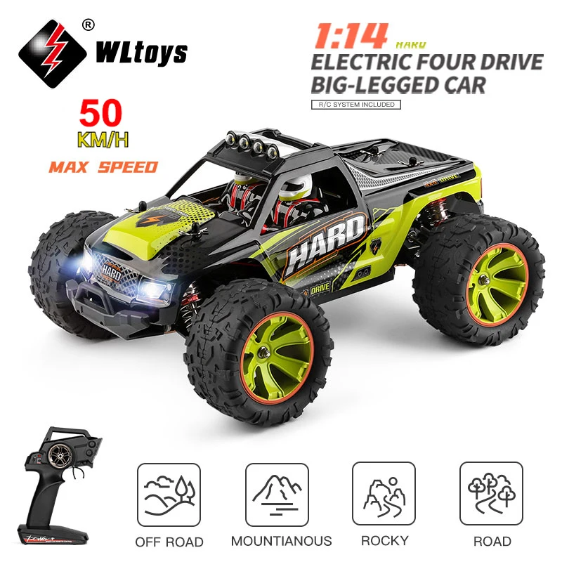 

Модель гоночного автомобиля Wltoys 144002 50 км/ч 1:14 2,4 ГГц 4WD из сплава металла, дрифт, радиоуправляемая модель гусеничной машины, RTR игрушка для детей VS 144001
